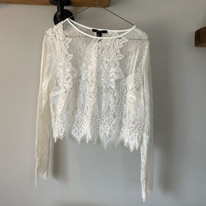 Sheer long sleeve shirt